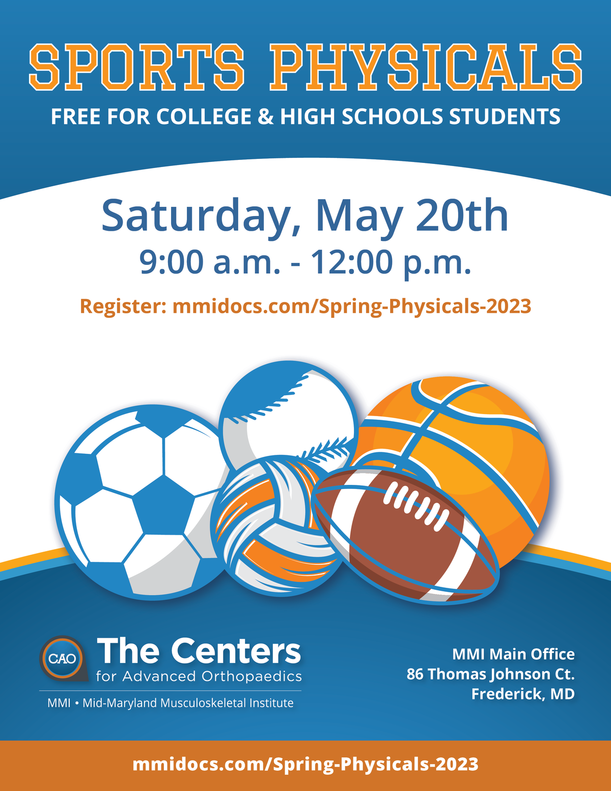 Free Spring Physicals for High School Students